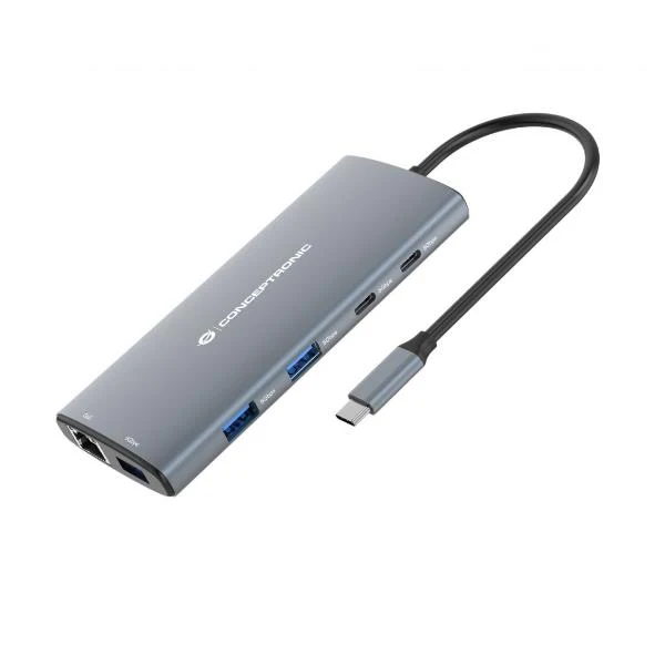 Conceptronic DONN06G Cablato USB 3.2 Gen 1 (3.1 Gen 1) Type-C Grigio