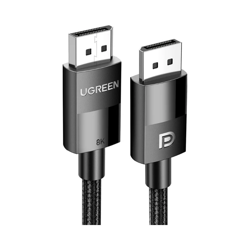 Ugreen 80391 DP Male to Male DP 1.4 8k Round Cable ABS Shell Braid 1.5m