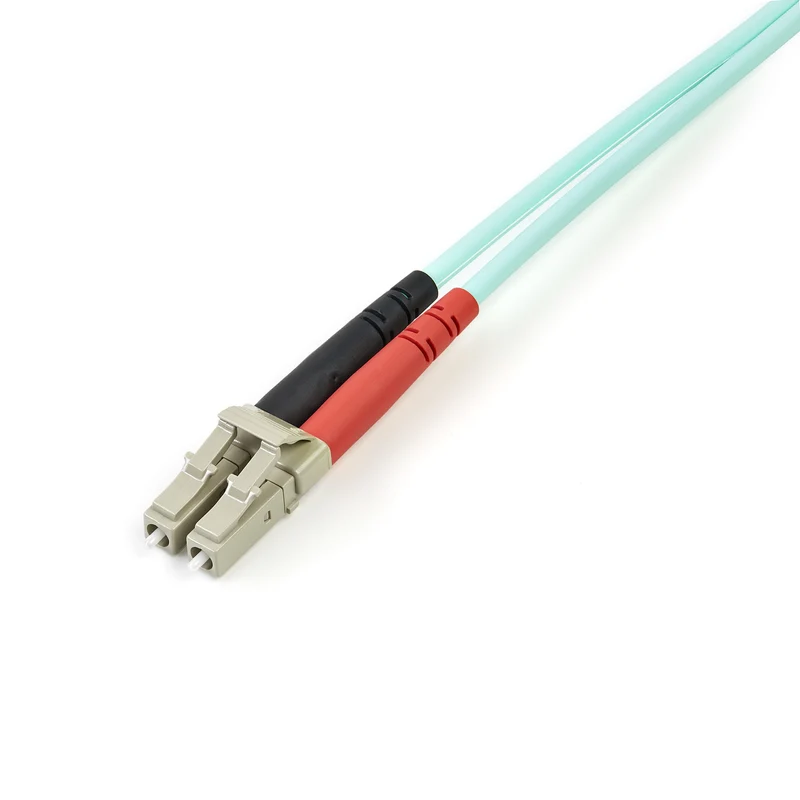 StarTech.com Cavo in fibra ottica multimodale da LC/UPC a LC/UPC OM4 da 3 m - Fibra LOMMF/VCSEL Zipcord da 50/125 µm, Reti 100G - Bassa perdita di inserzione - Cavo patch in fibra LSZH - Turchese