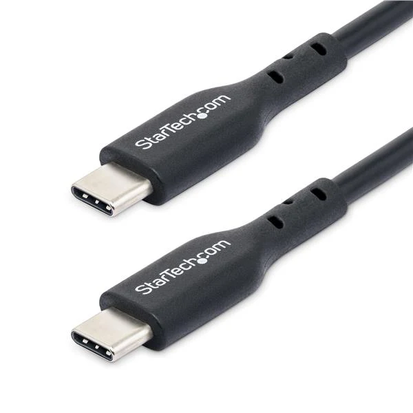 StarTech.com Cavo USB-C da 4 m, cavo di ricarica e sincronizzazione 60 W (3 A) PD, cavo USB 2.0 per laptop, rivestimento in TPE - Cavetto USB C nero per ricarica