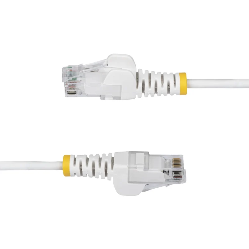 StarTech.com Cavo Ethernet CAT6 Bianco da 2m; Patch UTP con Plug RJ45 Antigroviglio e Rilievi di Trazione, Cavo Lan Slim in Rame Puro 28AWG, Sottoposto a test Fluke