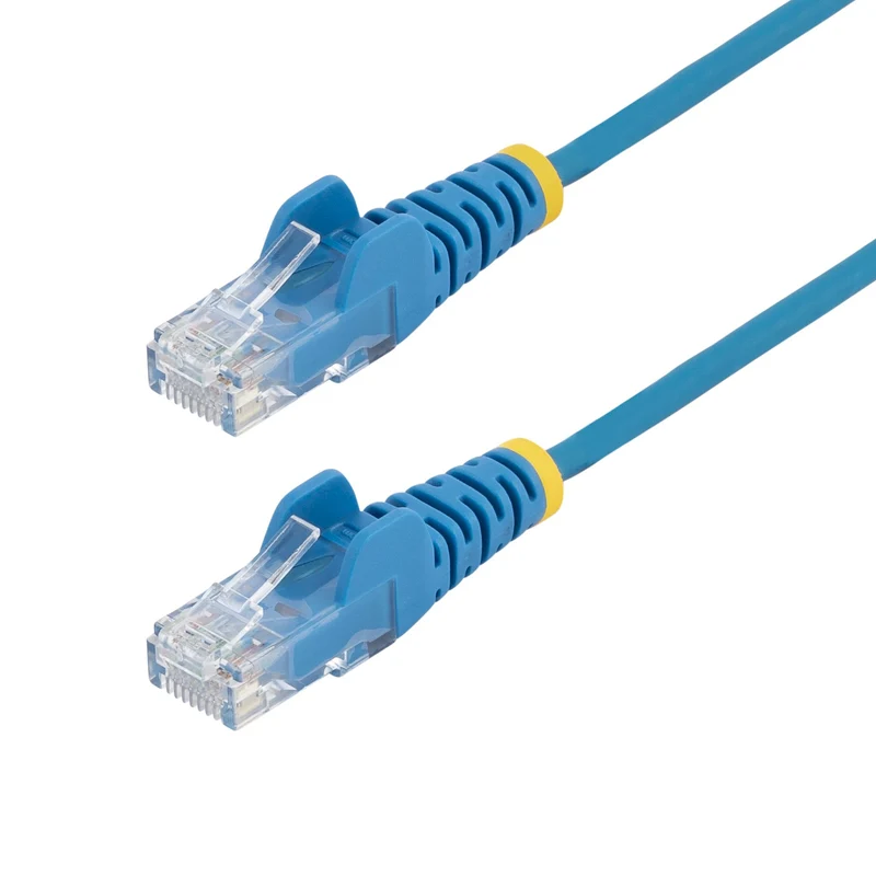 StarTech.com Cavo Ethernet CAT6 Blu da 5m; Patch UTP con Plug RJ45 Antigroviglio e Rilievi di Trazione, Cavo Lan Slim in Rame Puro 28AWG, Sottoposto a test Fluke