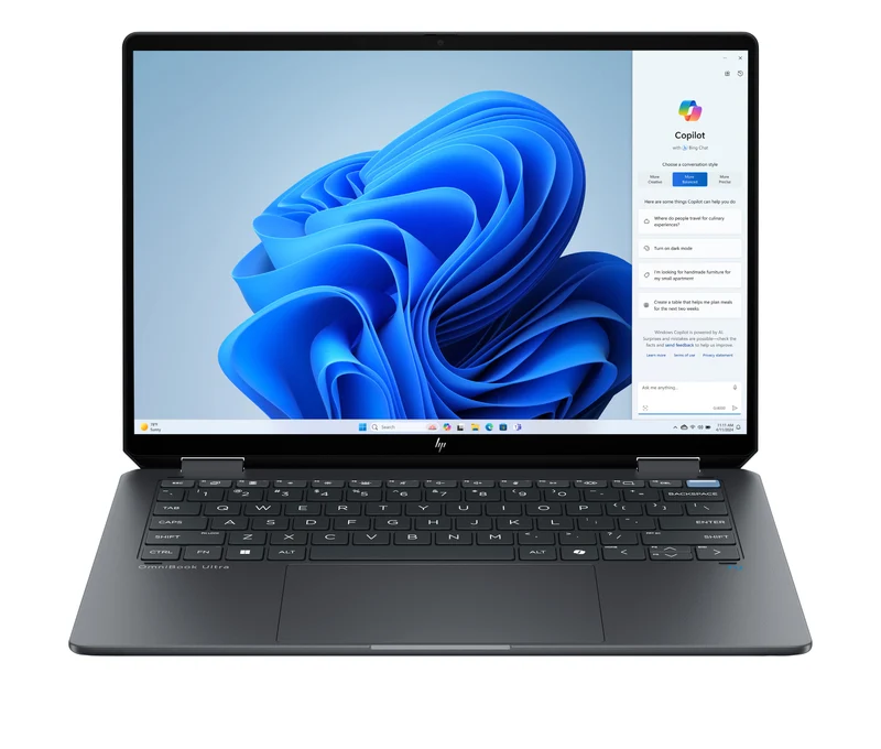 HP OmniBook Ultra Flip 14-fh0024nl Copilot+ PC Intel Core Ultra 7 258V 35,6 cm (14") Touch screen 3K 32 GB LPDDR5x-SDRAM Wi-Fi 7 (802.11be) Windows 11 Home Grigio