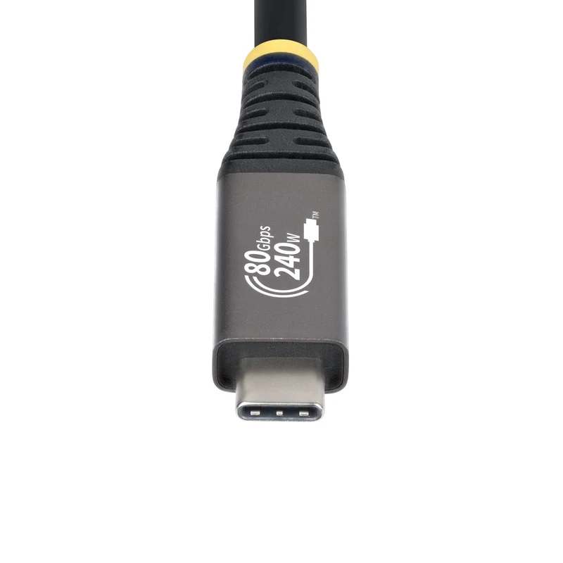 StarTech.com Cavo USB4 da 1,5 m, Cavo USB-C Certificato USB-IF, 80Gbps, PD 240W, 8K 120Hz / 4K 240Hz DP2.1 DP80, Cavetto Tipo-C compatibile Thunderbolt 4