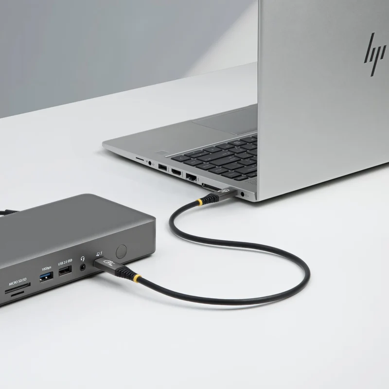 StarTech.com Cavo USB4 da 1,5 m, Cavo USB-C Certificato USB-IF, 80Gbps, PD 240W, 8K 120Hz / 4K 240Hz DP2.1 DP80, Cavetto Tipo-C compatibile Thunderbolt 4