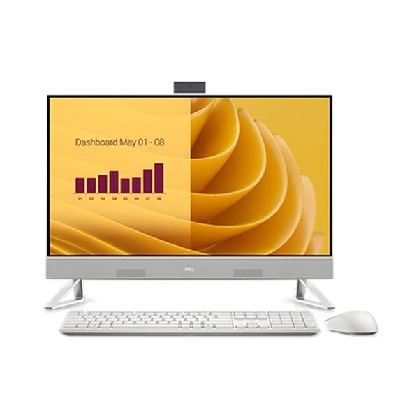 DELL EC27250 Intel® Core™ i5 i5-1334U 68,6 cm (27") 1920 x 1080 Pixel PC All-in-one 16 GB DDR5-SDRAM 512 GB SSD Windows 11 Pro Wi-Fi 6E (802.11ax) Perlato, Bianco