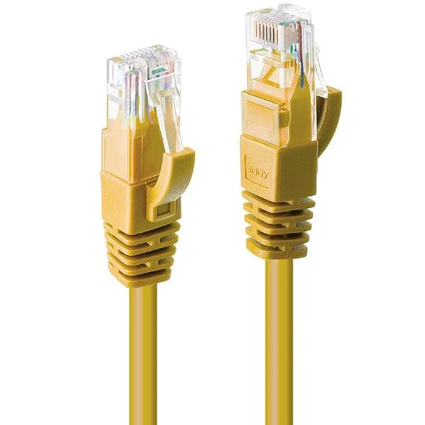 Lindy 48061 cavo di rete Giallo 0,5 m Cat6 U/UTP (UTP)
