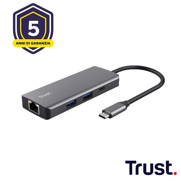 Trust Dalyx USB tipo-C 1000 Mbit/s Argento