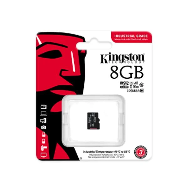 Kingston Technology Scheda microSDHC Industriale 8GB C10 A1 pSLC Confezione Singola senza Adattatore