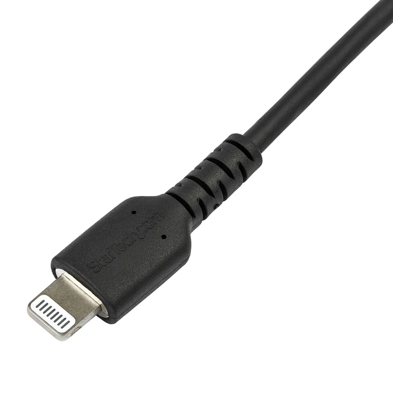 StarTech.com Cavo durevole da USB-C a Lightning da 2m nero - Cavo di alimentazione/sincronizzazione in Fibra aramidica robusta per impieghi intensivi da USB tipo C a Lightening - Certificato Apple MFi per iPad/iPhone 12