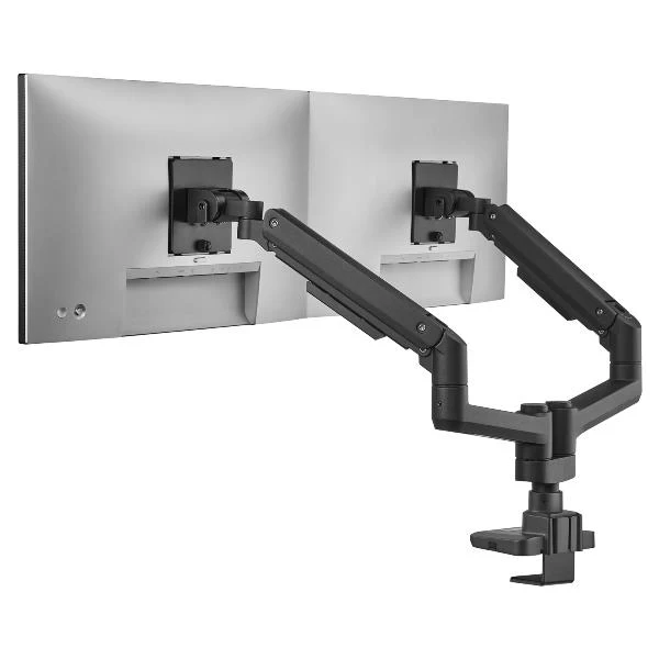 Equip Staffa di montaggio da scrivania per doppio monitor per uso intensivo da 17“-35”, nero