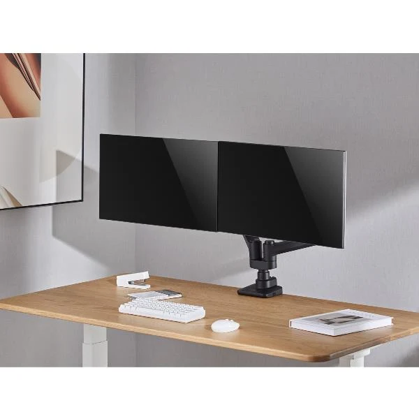 Equip Staffa di montaggio da scrivania per doppio monitor per uso intensivo da 17“-35”, nero