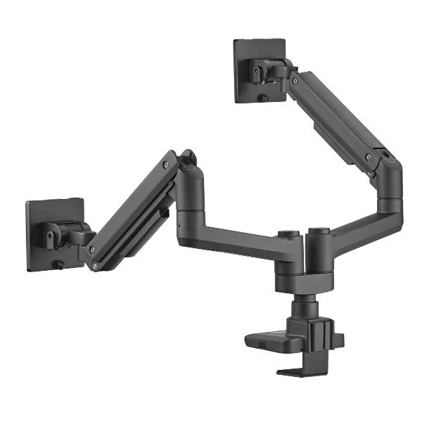 Equip Staffa di montaggio da scrivania per doppio monitor per uso intensivo da 17“-35”, nero