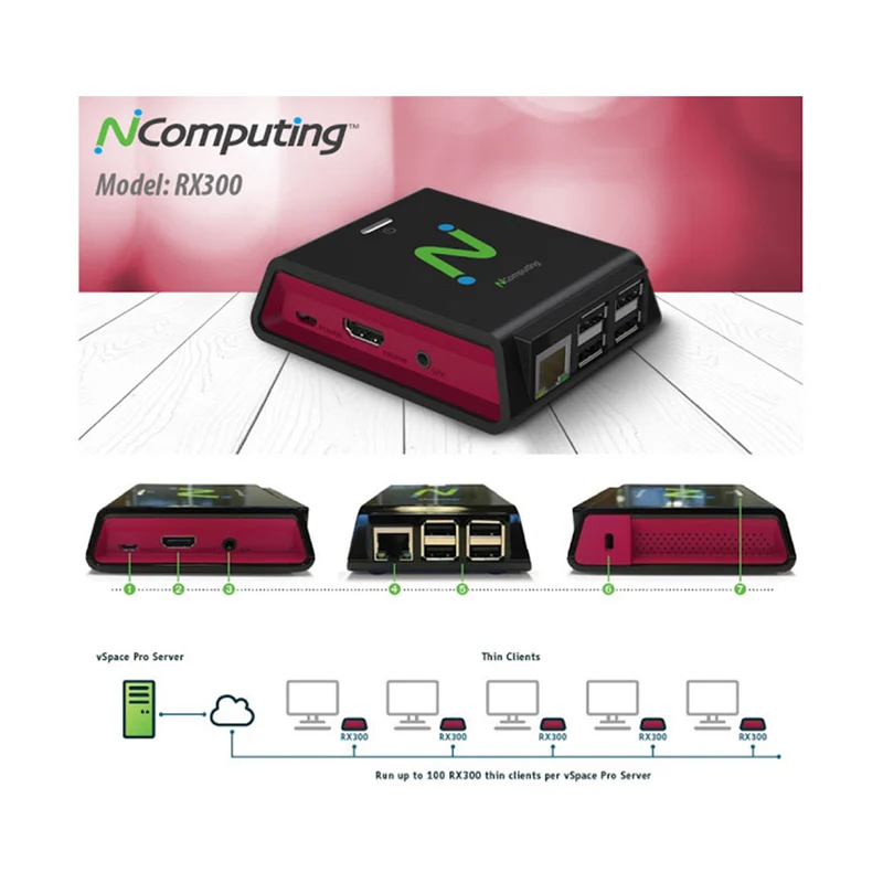 Ncomputing RX300 PC computer hardware + VspacePRo SW Perpetual License Bundled