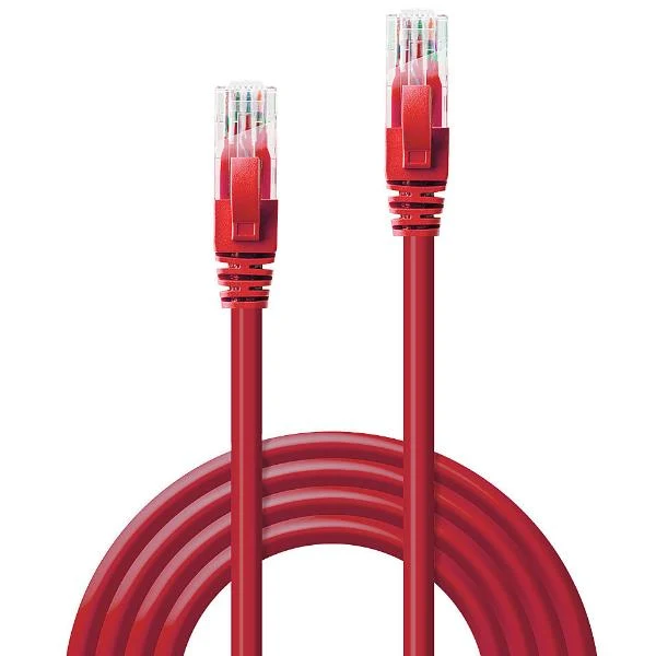 Lindy 48031 cavo di rete Rosso 0,5 m Cat6 U/UTP (UTP)