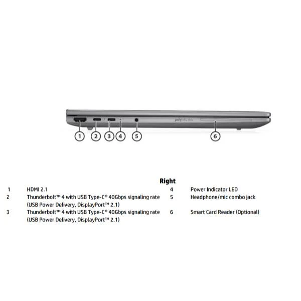 HP ZBook 8 G1i Wolf Pro Security Edition Intel Core Ultra 7 255H Workstation mobile 35,6 cm (14") WUXGA 16 GB DDR5-SDRAM 512 GB SSD NVIDIA RTX 500 Ada Wi-Fi 7 (802.11be) Windows 11 Pro AI Workstation, AI PC Argento