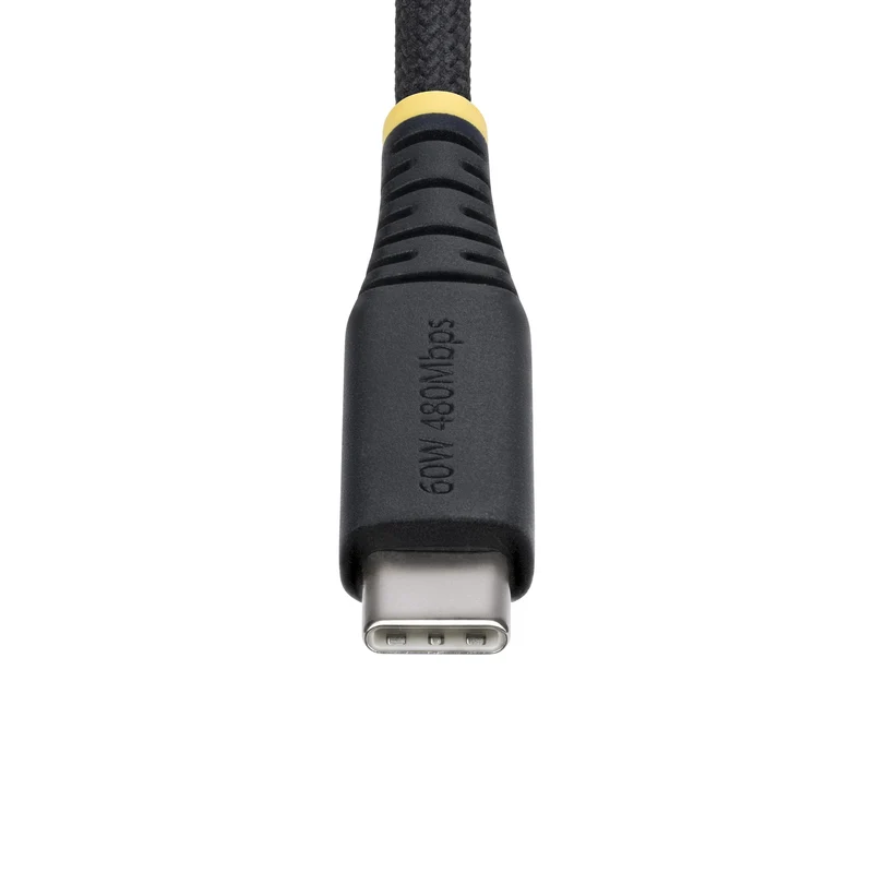StarTech.com Cavo di Ricarica USB-C da 1m, 60W (3A) PD, Guaina con Doppio Strato Intrecciato in Nylon/TPE, Robusto Cavetto USB 2.0 per la Ricarica di Laptop