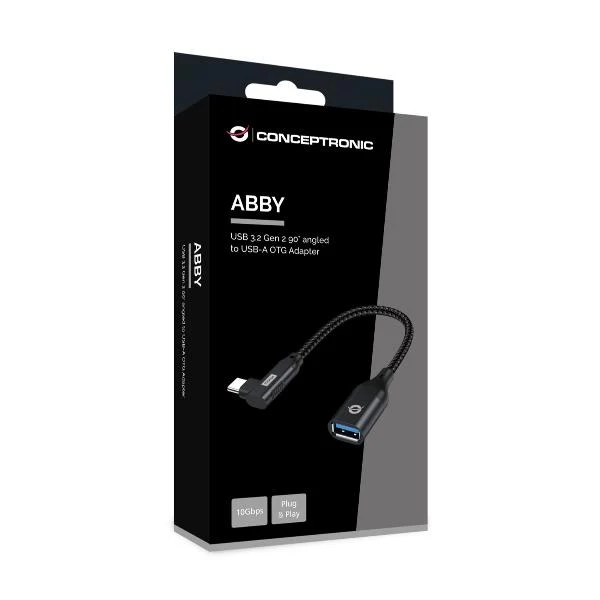 Conceptronic ABBY19B adattatore per inversione del genere dei cavi USB-C USB-A Nero