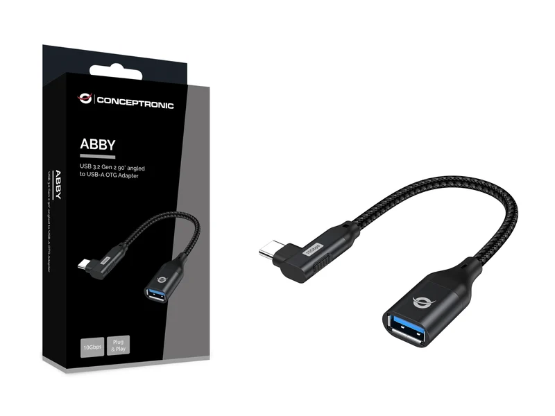 Conceptronic ABBY19B adattatore per inversione del genere dei cavi USB-C USB-A Nero