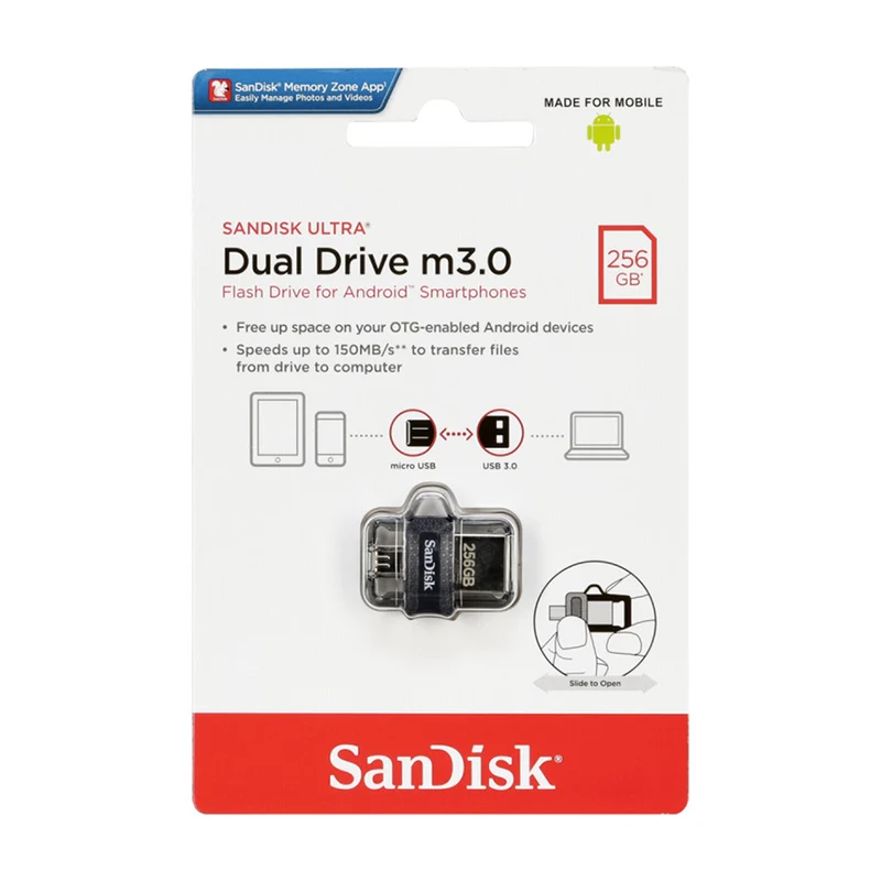 Sandisk Dual Drive M3.0 Flashdrive 256GB