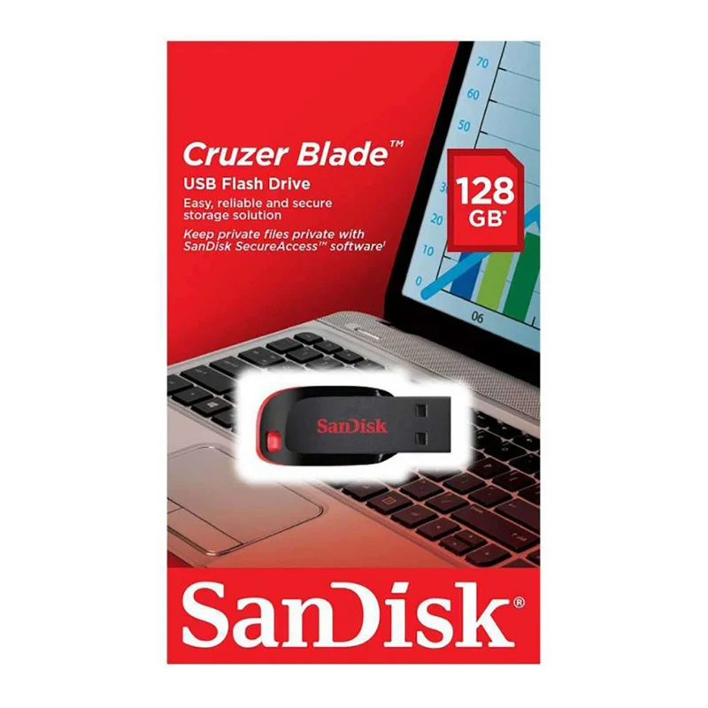 Sandisk Cruzer Blade 2.0 Flashdrive 128GB