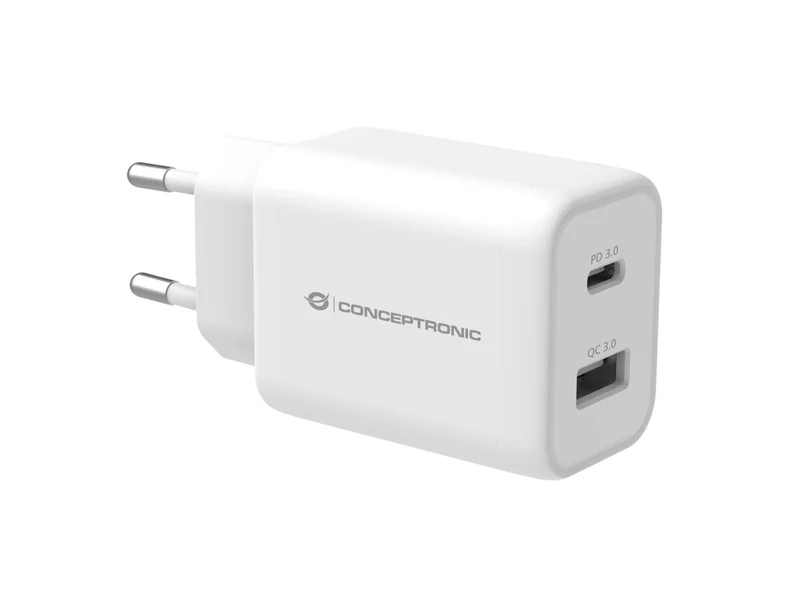 Conceptronic ALTHEA11W Caricabatterie per dispositivi mobili Universale Bianco AC Ricarica rapida Interno