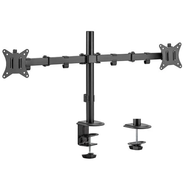 Equip Staffa di montaggio da tavolo articolata per doppio monitor da 17“-32”, nero