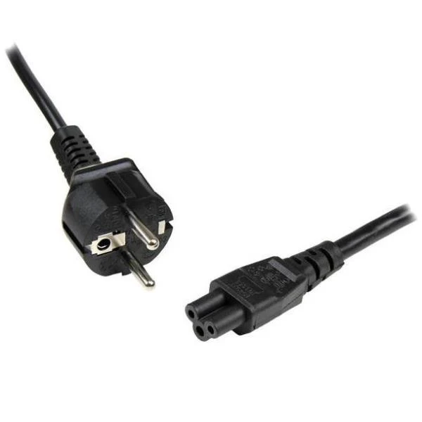 StarTech.com Cavo di Alimentazione per Notebook da 2m; Cavo Elettrico AC di Ricambio per Alimentatori da EU Schuko a C5, 2.5A-250V, 18AWG, Omologato UL