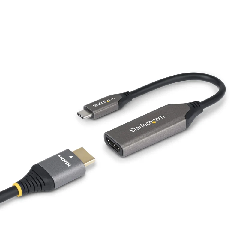 StarTech.com Adattatore USB-C a HDMI, 8K 60Hz / 4K 120Hz, Convertitore Video da USB4 a HDMI 2.1 con Cavo Integrato da 20 cm, Dongle USB Type-C a HDMI HDR10+