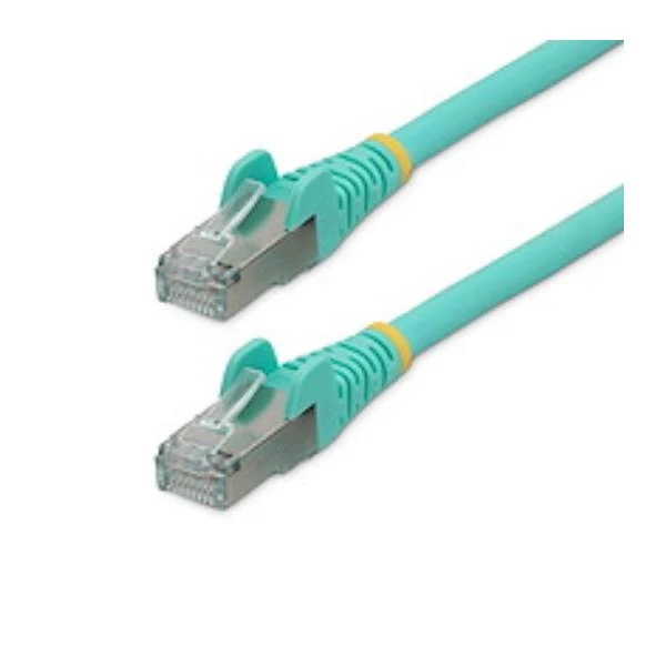 StarTech.com Cavo Ethernet CAT 6a - 1,5m - Acqua - Cavo di rete LAN Low Smoke Zero Halogen (LSZH) - 10GbE 500MHz 100W PoE++ - Filo/Cavo patch schermato S/FTP con spinotto RJ45 antigroviglio e rilievi di trazione
