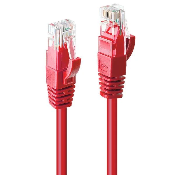 Lindy 48030 cavo di rete Rosso 0,3 m Cat6 U/UTP (UTP)