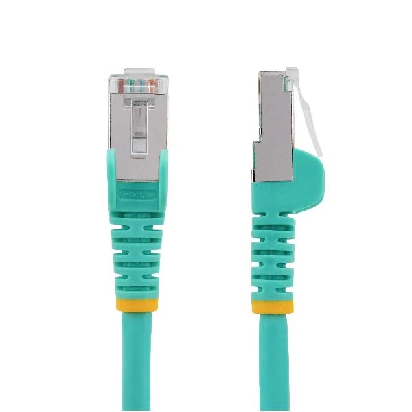 StarTech.com Cavo Ethernet CAT 6a - 3m - Acqua - Cavo di rete LAN Low Smoke Zero Halogen (LSZH) - 10GbE 500MHz 100W PoE++ - Filo/Cavo patch schermato S/FTP con spinotto RJ45 antigroviglio e rilievi di trazione