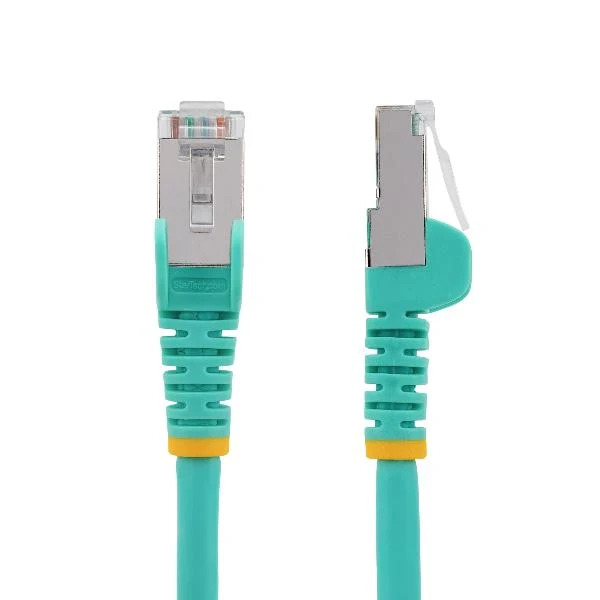 StarTech.com Cavo Ethernet CAT 6a - 2m - Acqua - Cavo di rete LAN Low Smoke Zero Halogen (LSZH) - 10GbE 500MHz 100W PoE++ - Filo/Cavo patch schermato S/FTP con spinotto RJ45 antigroviglio e rilievi di trazione
