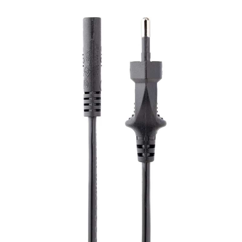 StarTech.com Cavo di Alimentazione CA da 2m, Spina EuroPlug a C7, 2.5A-250V, 18AWG, Cavo Elettrico di Ricambio con spina italiana per Notebook / Stampanti/Monitor/Laptop, Cavo alimentazione bipolare