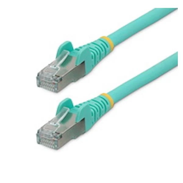 StarTech.com Cavo Ethernet CAT 6a - 1m - Acqua - Cavo di rete LAN Low Smoke Zero Halogen (LSZH) - 10GbE 500MHz 100W PoE++ - Filo/Cavo patch schermato S/FTP con spinotto RJ45 antigroviglio e rilievi di trazione