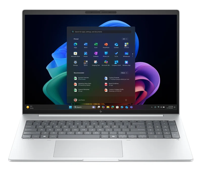 HP EliteBook 8 G1a Next Gen AI PC Wolf Pro Security Edition Copilot+ PC AMD Ryzen AI 7 350 Computer portatile 40,6 cm (16") WUXGA 32 GB DDR5-SDRAM 1 TB SSD Wi-Fi 7 (802.11be) Windows 11 Pro Argento