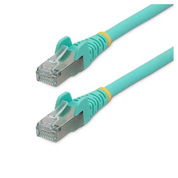 StarTech.com Cavo Ethernet CAT 6a - 5m - Acqua - Cavo di rete LAN Low Smoke Zero Halogen (LSZH) - 10GbE 500MHz 100W PoE++ - Filo/Cavo patch schermato S/FTP con spinotto RJ45 antigroviglio e rilievi di trazione