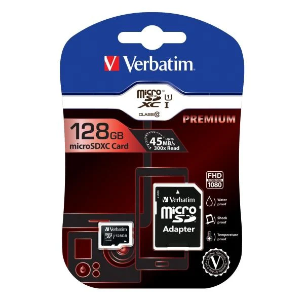 Verbatim Premium 128 GB MicroSDXC UHS-I Classe 10