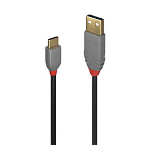 Lindy 36886 cavo USB USB 2.0 1 m USB A USB C Nero, Grigio