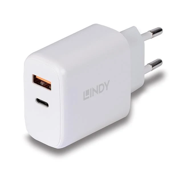 Lindy 73424 Caricabatterie per dispositivi mobili Universale Bianco AC Ricarica rapida Interno
