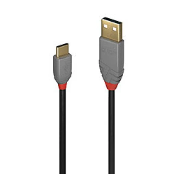 Lindy 36887 cavo USB USB 2.0 2 m USB A USB C Nero, Grigio