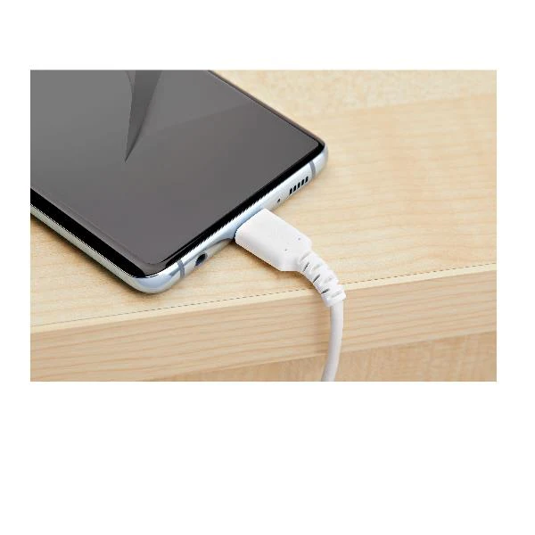 StarTech.com Cavo di Ricarica USB-C da 1m - Resistente Cavetto USB-C di Ricarica Veloce e Sync da USB 2.0 a USB Type C - Rivestimento in TPE e Fibra Aramidica M/M 60W Bianco, Samsung S10/S20/Ipad Pro/MS Surface