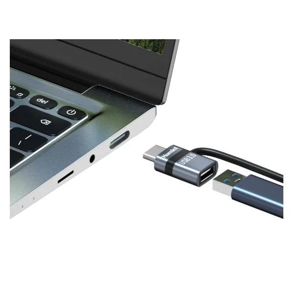 ADATTATORE USBC M USB F + FERMACAVO