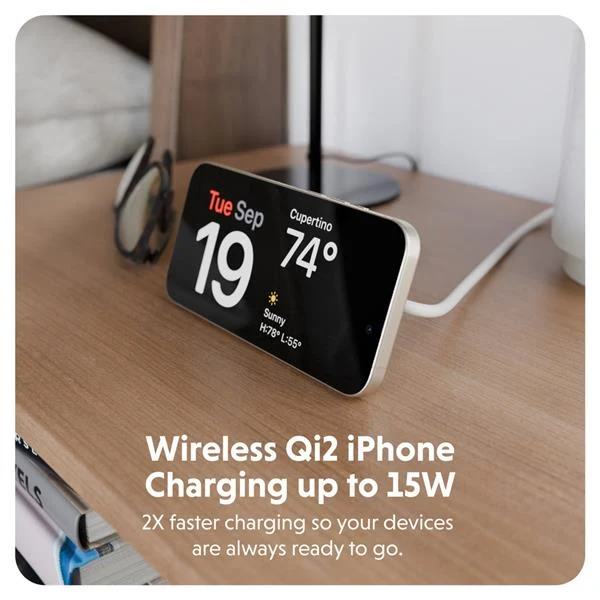 Targus HJ3310WHGL Caricabatterie per dispositivi mobili Cuffie, Smartphone, Orologio intelligente Bianco USB Carica wireless Ricarica rapida Interno