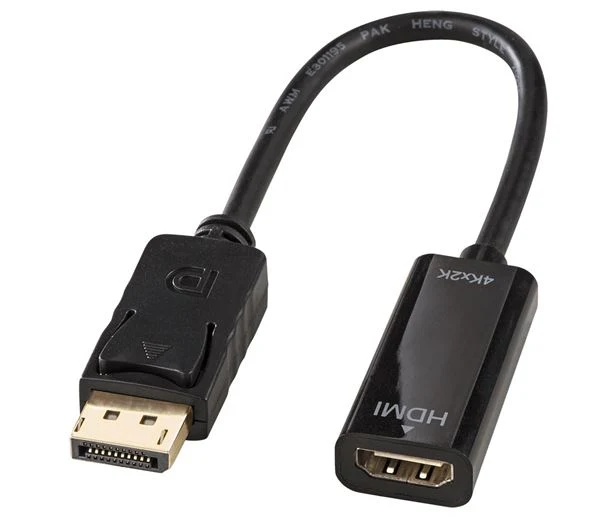 Lindy 41718 cavo e adattatore video 0,15 m DisplayPort HDMI Nero
