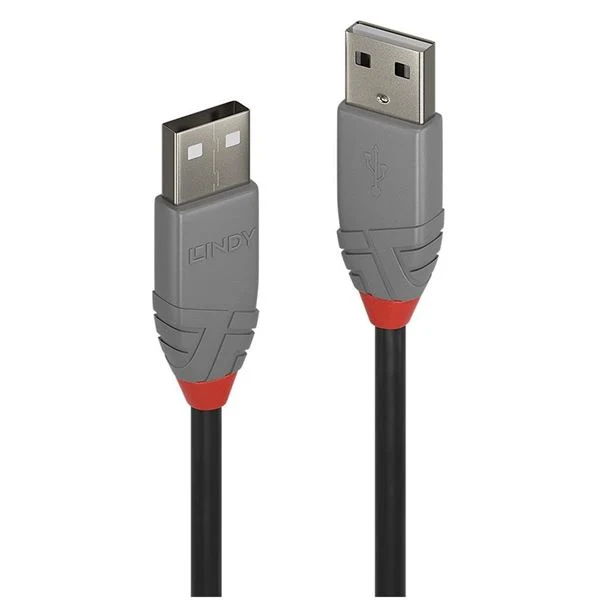 Lindy 36691 cavo USB USB 2.0 0,5 m USB A Nero, Grigio