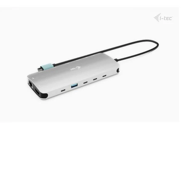 i-tec Metal USB-C Nano 3x Display Dock, 2x HDMI 1x USB-C video with Power Delivery 140W + Universal Charger 140 W