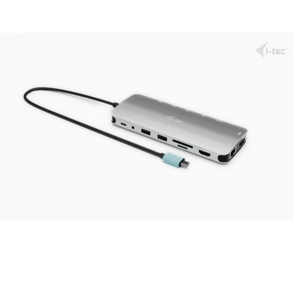 i-tec Metal USB-C Nano 3x Display Dock, 2x HDMI 1x USB-C video with Power Delivery 140W + Universal Charger 140 W