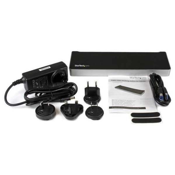 StarTech.com Docking station USB 3.0 a tre monitor - 1x HDMI - 2x DisplayPort - Dock portatile con Hub USB integrata a 5 porte e Gigabit Ethernet