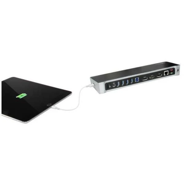 StarTech.com Docking station USB 3.0 a tre monitor - 1x HDMI - 2x DisplayPort - Dock portatile con Hub USB integrata a 5 porte e Gigabit Ethernet